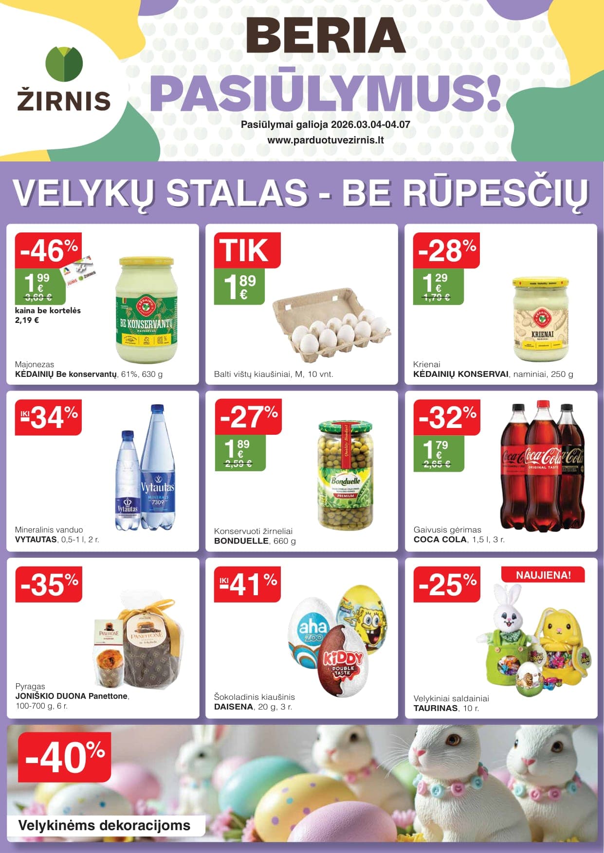 ŽIRNIS akcijų ir nuolaidų leidinys nuo 2026.03.04 iki 2026.04.07