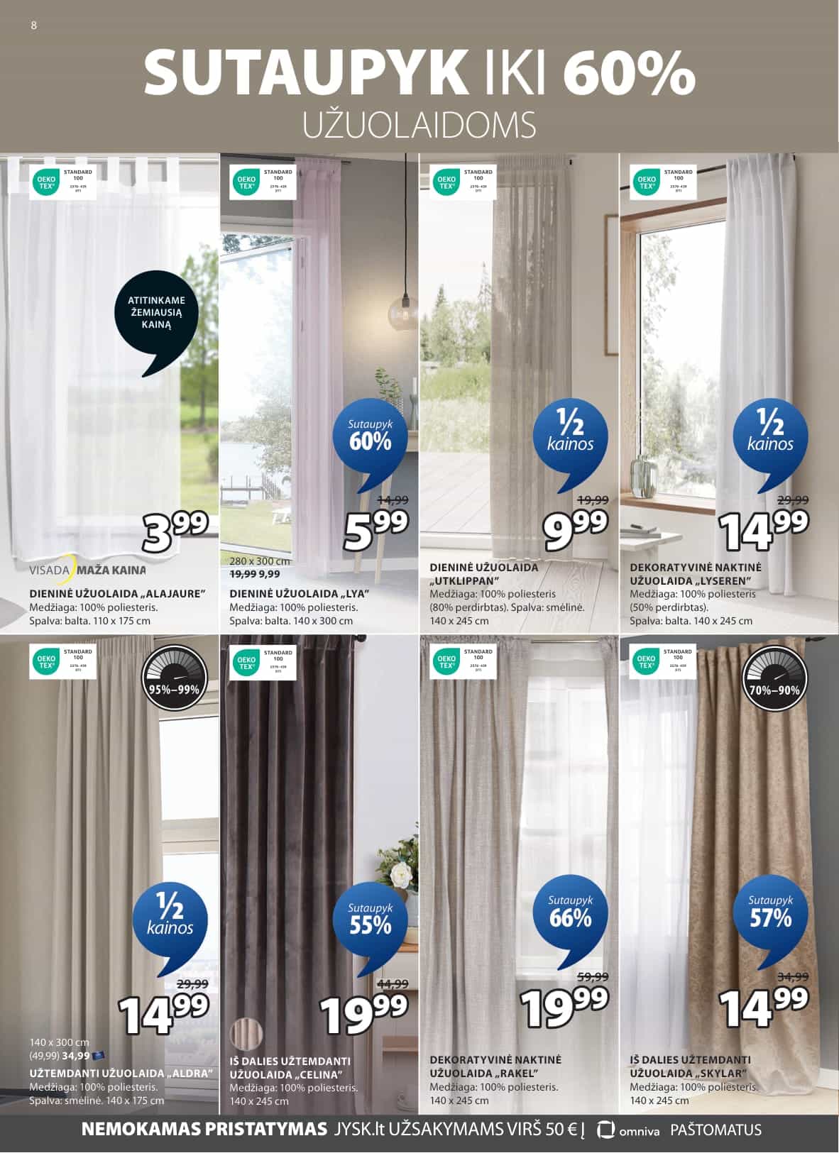 DEKORATYVINĖ NAKTINĖ UŽUOLAIDA „RAKEL“