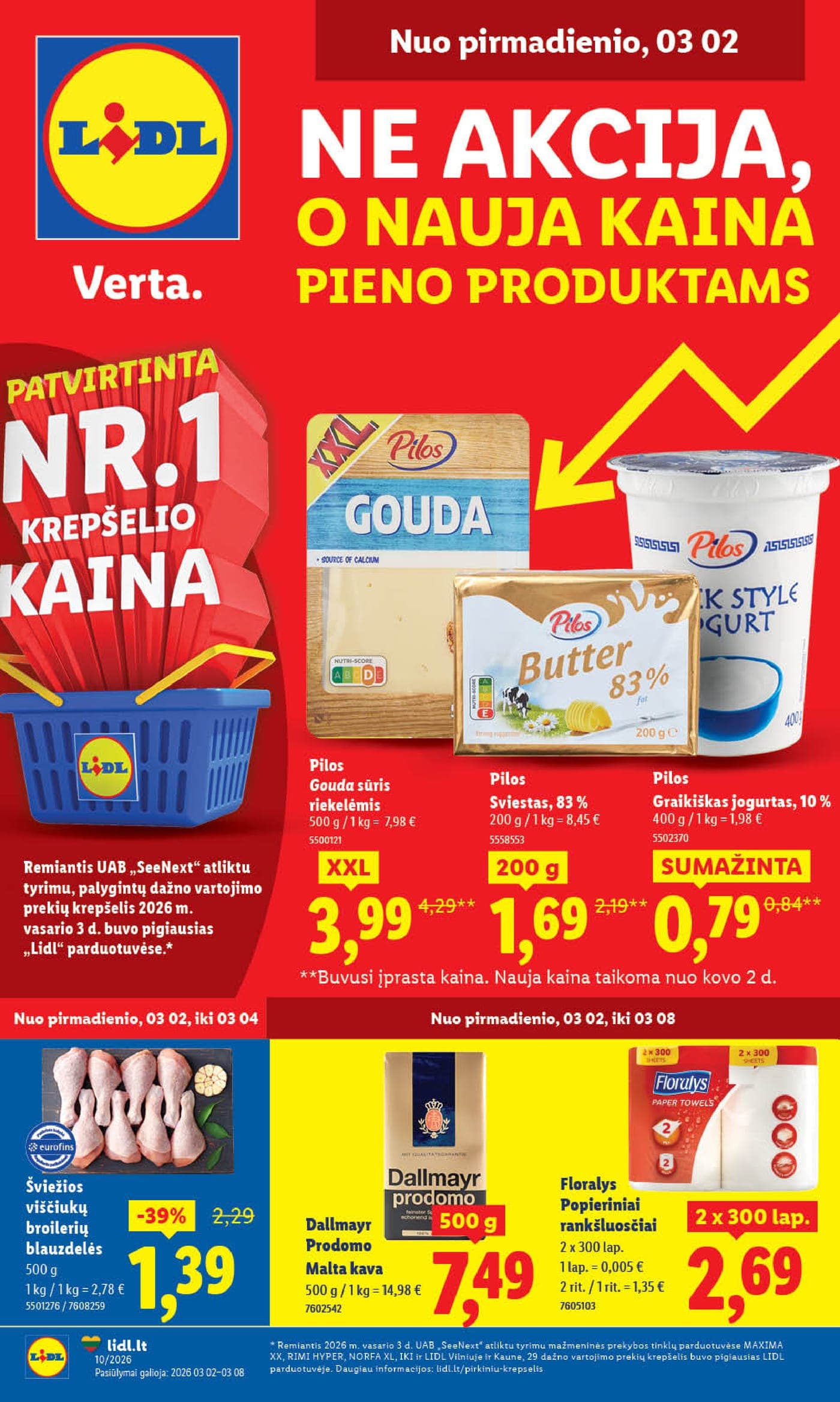 LIDL akcijų ir nuolaidų leidinys Nr. 10 nuo 2026.03.02 iki 2026.03.08