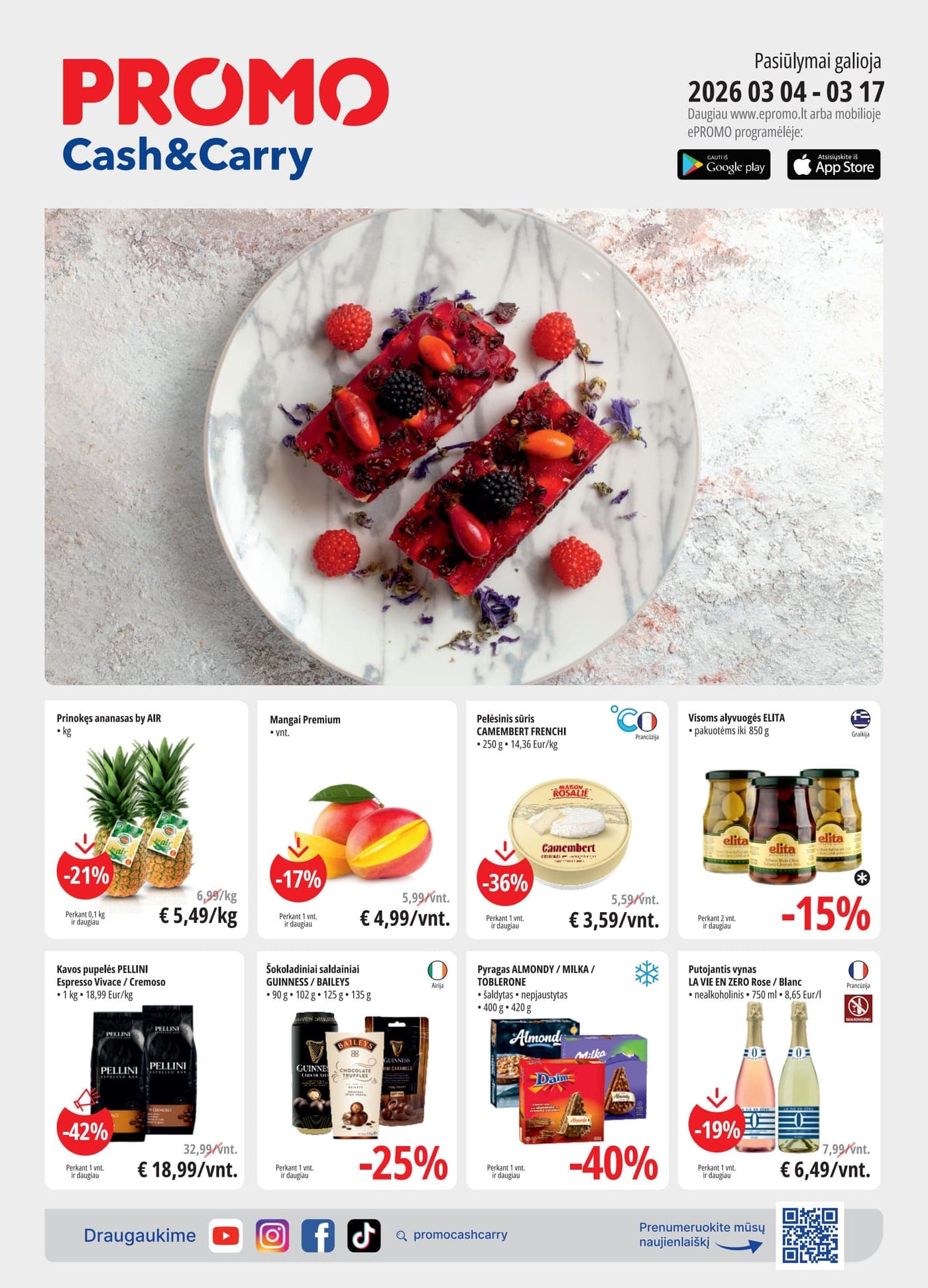PROMO CASH&CARRY akcijų ir nuolaidų leidinys nuo 2026.03.04 iki 2026.03.17