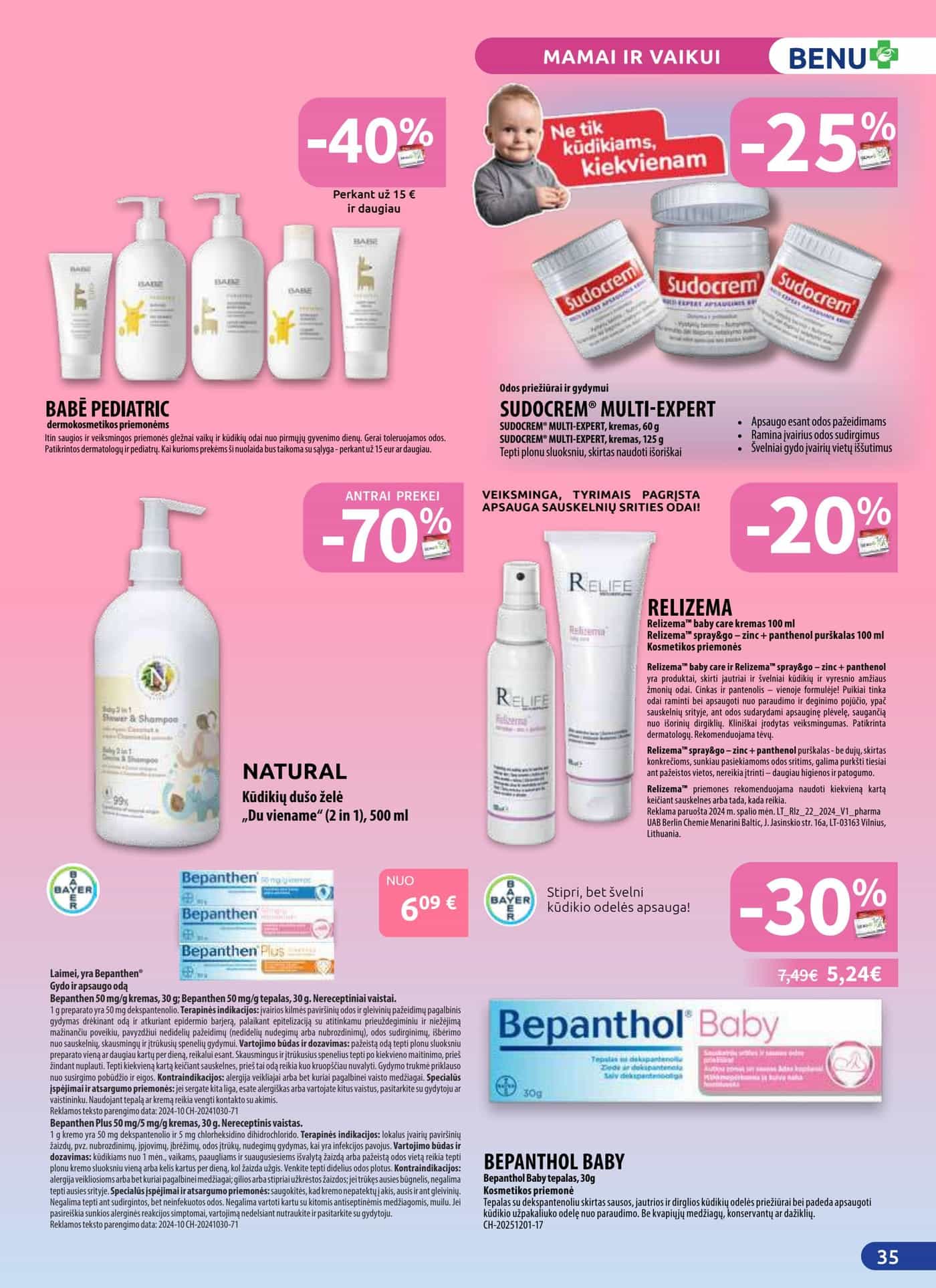 NATURAL Kūdikių dušo želė „Du viename“ (2 in 1)